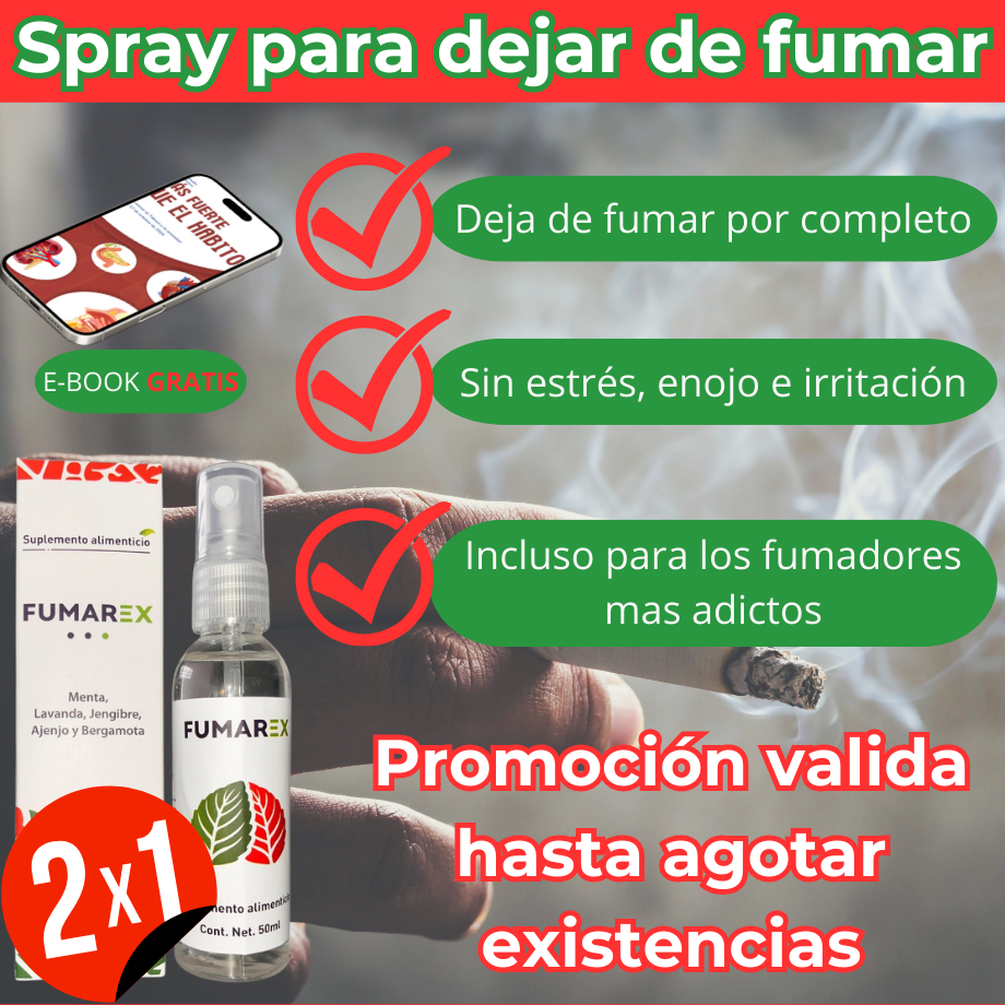 🫁Fumarex 2x1 - PAGA 1 LLEVA 2 + E-book GRATIS "Más Fuerte que el habito" 🎁