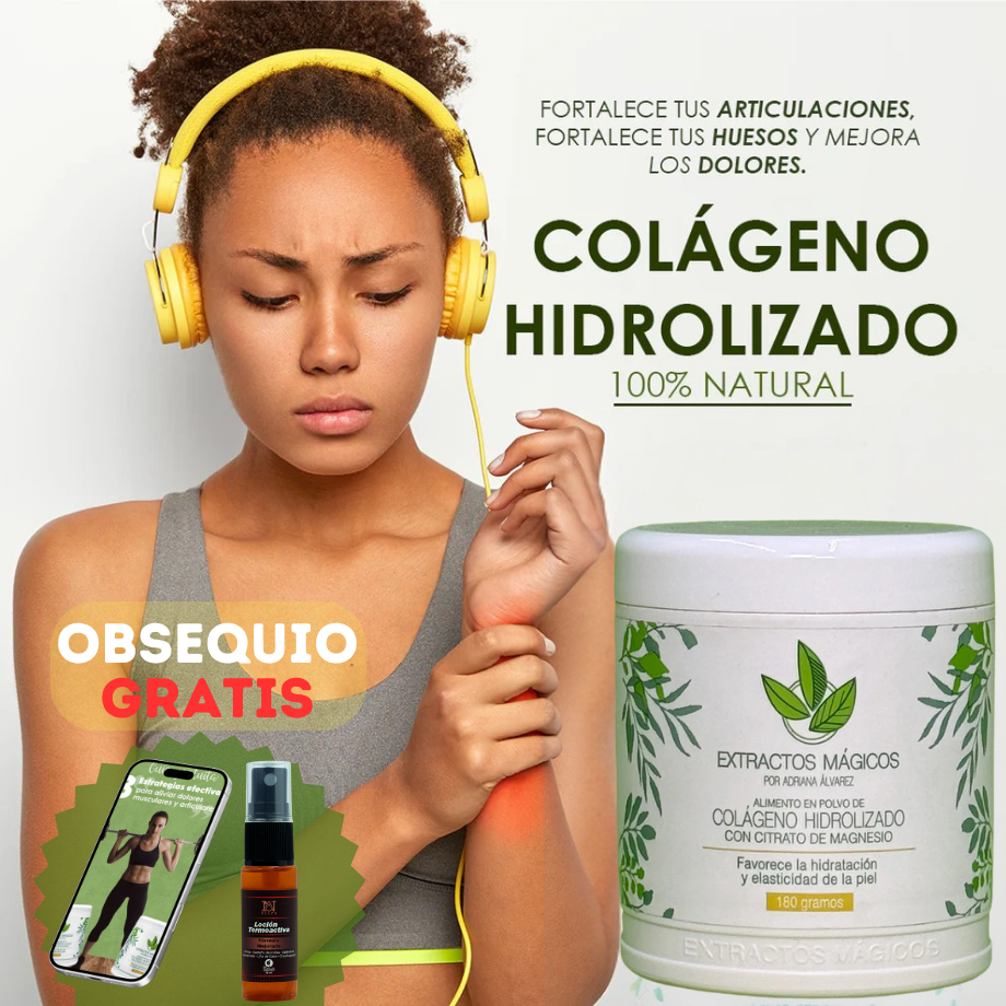 Colageno Hidrolizado con Citrato de Magnesio + E-book y Loción Termoactiva de REGALO 🎁