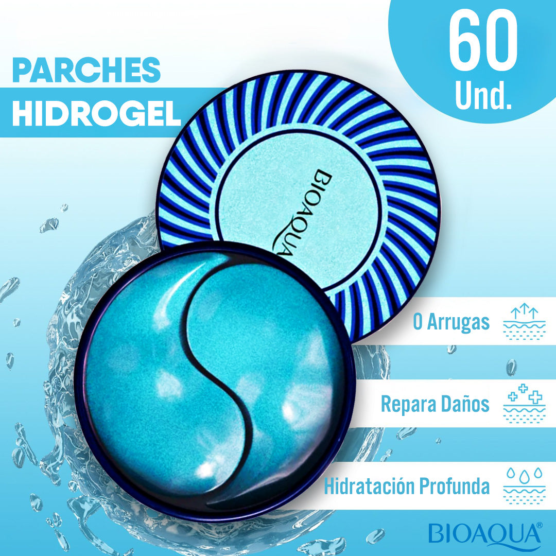 Parches Bioaqua Anti-ojeras con Ácido Hialurónico 60 unds - OFERTA POR TIEMPO LIMITADO 🎁