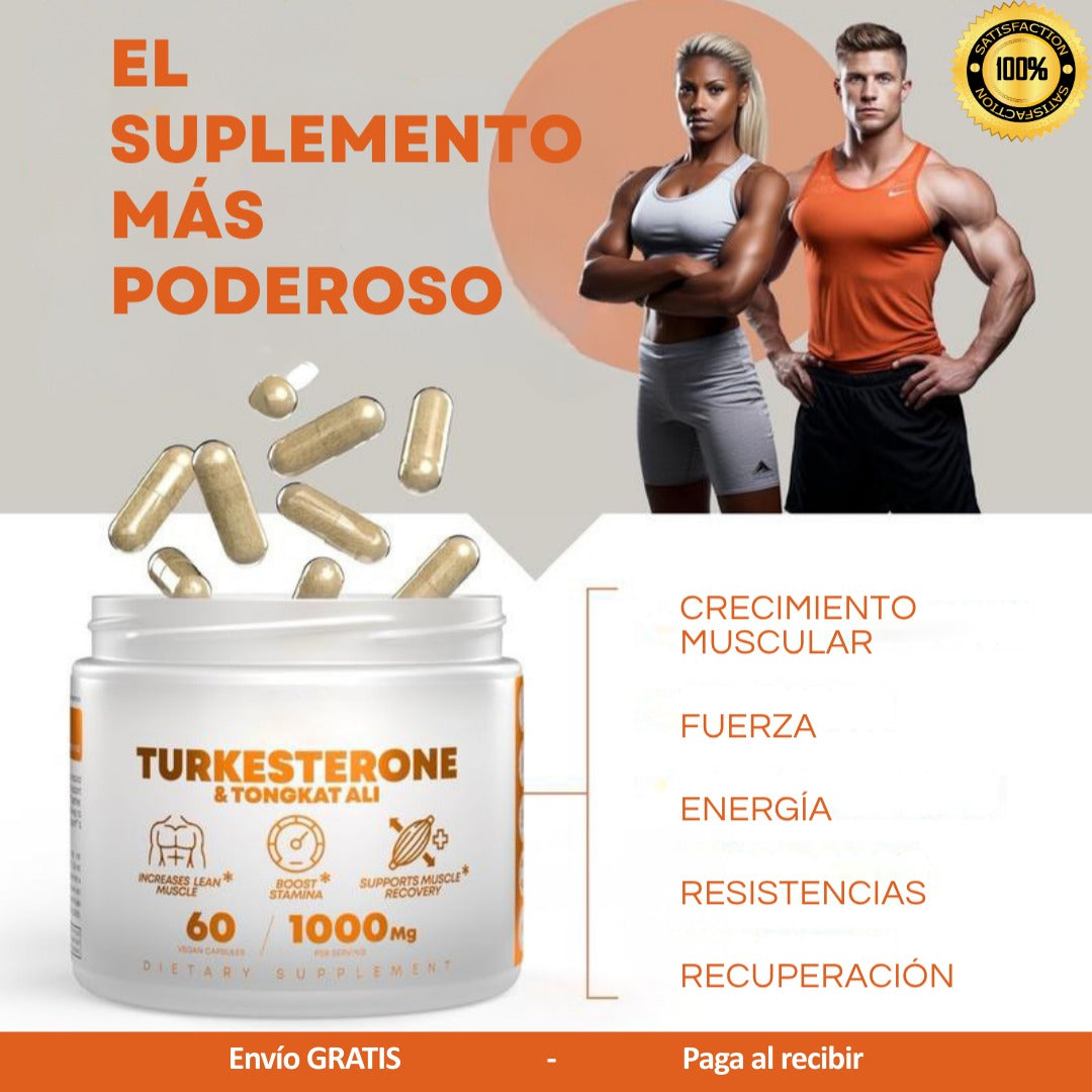 TURKESTERONE X-Treme + Tongkat Ali 🔥 – La fórmula que impulsa tu fuerza, tu potencia y tu disciplina de acero 💪⚡