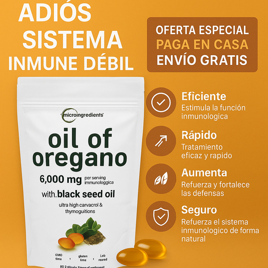 Aceite de Orégano + Semilla Negra en Cápsulas 🌿
