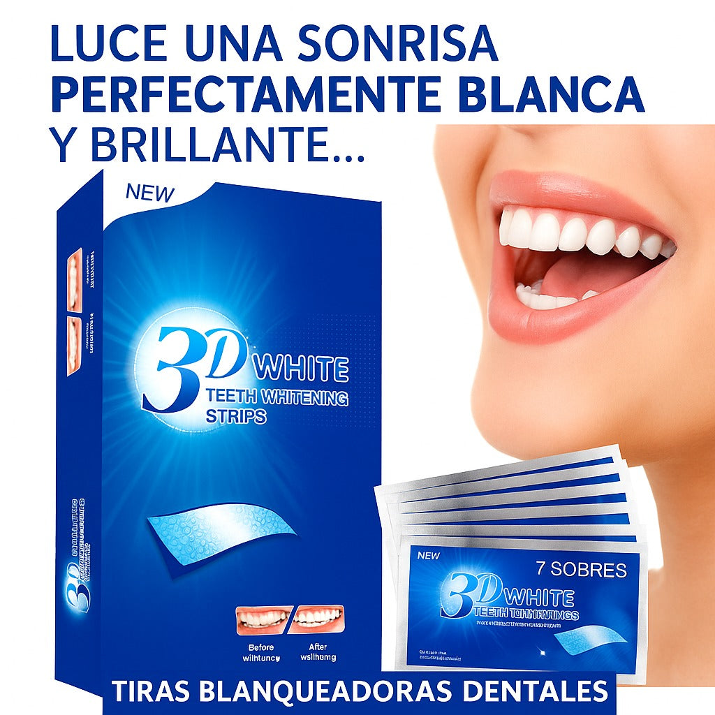 Tiras Blanqueadoras Dentales x7 -  ¡Transforma tu sonrisa desde casa! 😁✨