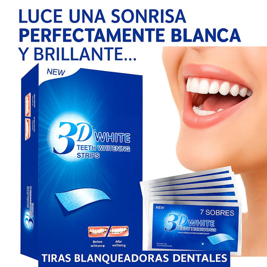 Tiras Blanqueadoras Dentales x7 -  ¡Transforma tu sonrisa desde casa! 😁✨