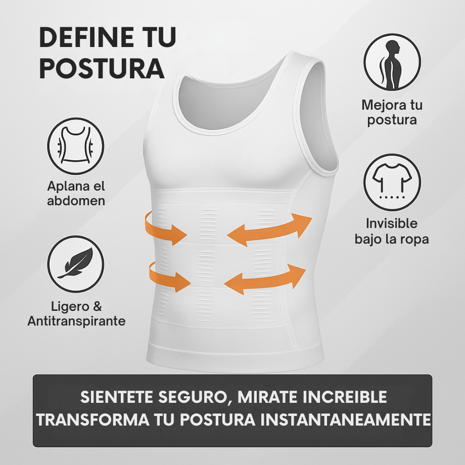 SpinaFlex Pro - Camisilla Masculina de Compresión UltraFit + E-Book GRATIS 🎁