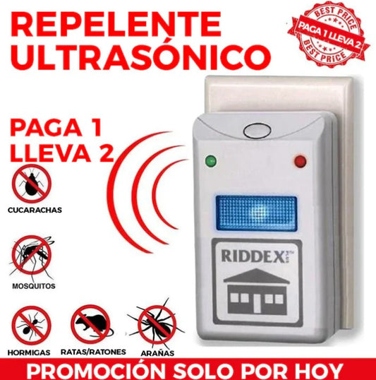 Repelente Ultrasonico Riddex 2x1  - PlagaFree