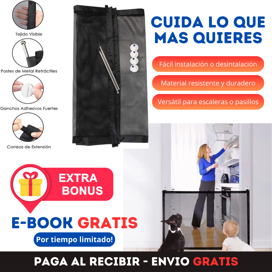 Barrera de seguridad multiusos GRANDE + Obsequio GRATIS 🎁