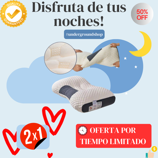 🌛 Almohada Ortopedica Viscoelastica 😴 2x1 SOLO POR HOY