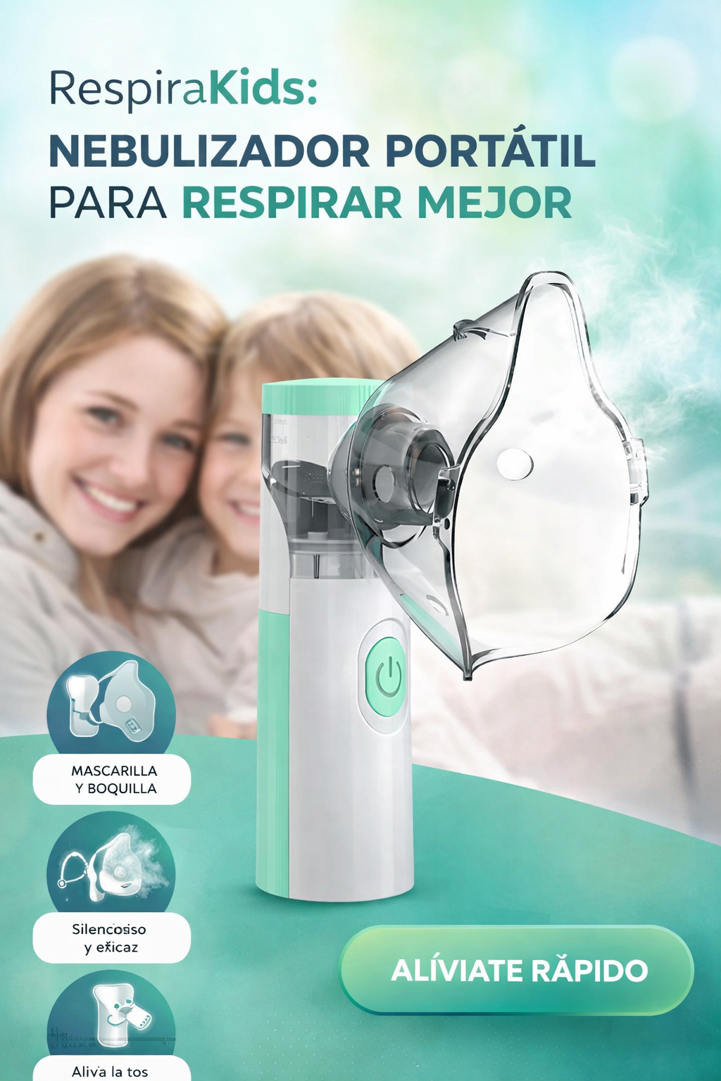 RespiraKids™ 🌬️ – Nebulizador Portátil para tu Bienestar Respiratorio