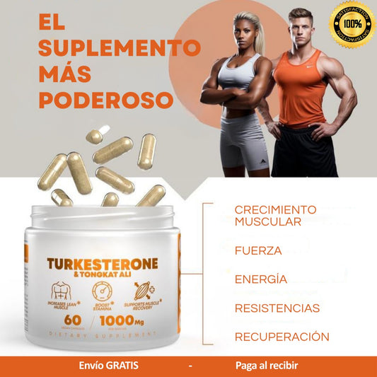 TURKESTERONE X-Treme + Tongkat Ali 🔥  – La fórmula que impulsa tu fuerza, tu potencia y tu disciplina de acero 💪⚡