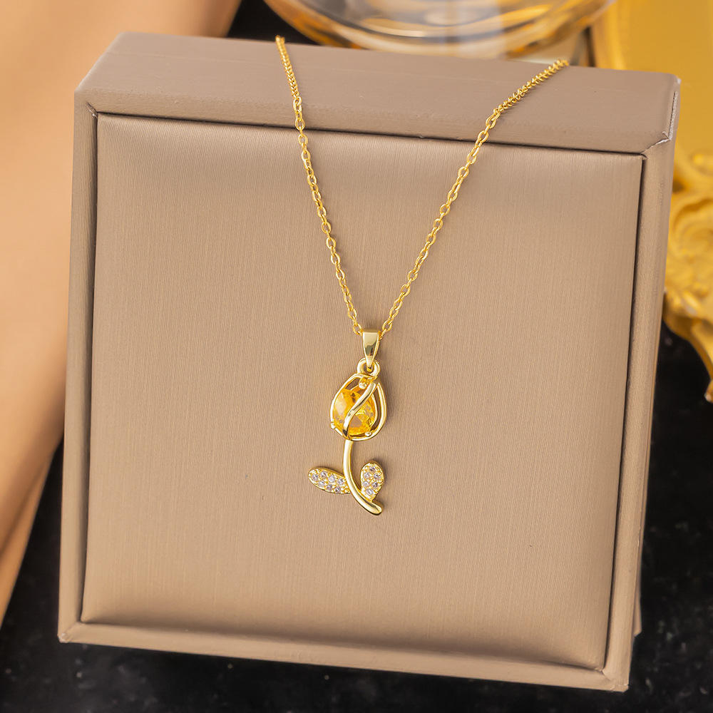 Collar Tulipán 🌹 con caja de regalo GRATIS. Descuento por SAN VALENTIN 💝